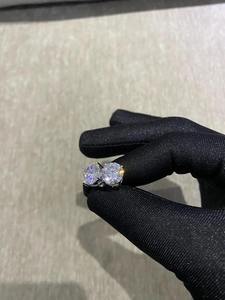 Pendientes de tuerca con cierre de rosca de moissanita VVS de 3 ct, plata de ley 925, corte redondo, joyería fina para mujer y hombre, regalo premium para uso diario - Product Image 5