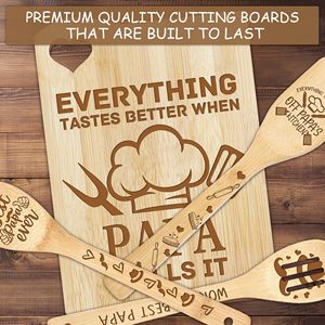 Tagliere Personalizzato in Legno e Bambù, Set Regalo con Utensili per Salumi e Formaggi - Product Image 6