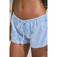 Vente Flash Ensemble de bikini 3 pièces à carreaux doux personnalisable haut à armatures avec string maillots de bain pour femmes