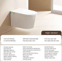 Toilette japonaise avec capteur, toilette intelligente murale de style japonais, WC sans réservoir d'eau pour salle de bain