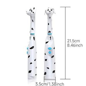 Escova de dentes elétrica com bateria para crianças tipo Sonic Ipx7 tipo desenho animado com capa especial antipoeira para cães manchados - Product Image 2