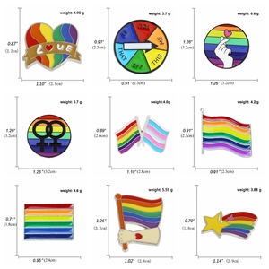 Sẵn Sàng Giao Hàng 35 Mẫu Thiết Kế Cờ Gay Pride Trâm Cài Huy Hiệu Pin Men Mềm Cầu Vồng Ve Áo Pin - Product Image 4