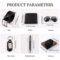 Coffret cadeau pour homme avec montre, portefeuille, ceinture, lunettes de soleil, stylo, porte-clés, boîte cadeau de luxe pour lui, Noël, anniversaire