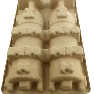 Imprensa Seca Papel Moldado Remetente De Vinho com Inserção De Bandeja De Polpa Elegante Garrafa De Vinho Embalagem Bandeja Interna Único Vinho Embalagem Caixas - Product Image 2