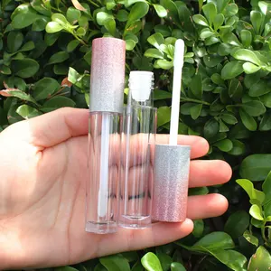 Container Lipgloss High Grade Glitter Lip Gloss Containers Tube Screen Printing Lipgloss Packaging Custom Lip Gloss Tubes With Brush