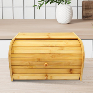 Caja de Almacenamiento de Pan de Bambú con Cajón, Organizador de Cocina Multifuncional para Repostería y Uso en el Escritorio - Product Image 4
