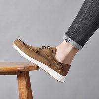 Chaussures Décontractées de Qualité Supérieure, Design Italien, Tendance Mode, à Lacets, Dessus en Cuir Véritable et Maille, Légères