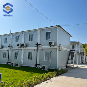 หอพักแบบตู้คอนเทนเนอร์สำเร็จรูป หอพักไซต์ก่อสร้าง <span class=keywords><strong>บ้าน</strong></span>ตู้คอนเทนเนอร์ขนาด 20 ฟุต ที่พักคนงานพร้อมพื้นเหล็ก - Product Image 1