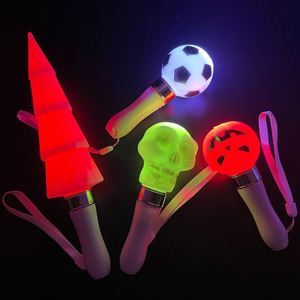 2025 New Halloween Remote Controlled RGB Glow Stick Party Supplies Head Glow Stick Christmas Atmosphere Cheer Props 15 Colors - Product Image 6