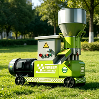 Nouvelle machine à granulés d'aliments pour animaux de ferme, volailles, oiseaux, poulets, en acier au manganèse, diesel/essence, capacité de 200 kg/h, marque QuanHeng