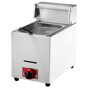 <span class=keywords><strong>Friteuse</strong></span> commerciale à <span class=keywords><strong>gaz</strong></span> en acier inoxydable, 1 cuve, 1 plaque - Product Image 1
