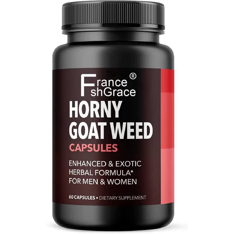 Horny Goat Weed Extract Complex Capsules with L Arginine Maca Root Enhanced Energy and Stamina
