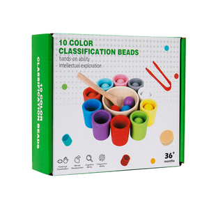Palline Arcobaleno in Tazze, Giocattoli Montessori per Bambini, Giochi in Legno Prescolare per Imparare a Ordinare i Colori e Contare - Product Image 6