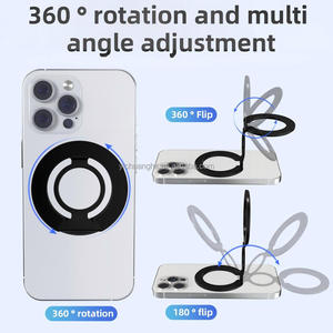 Double Side Magnetic Flexible Phone Holder <b>Foldable</b> Ring Bracket Adjustable <b>Desk</b> Lazy Phone Stand - Product Image 2