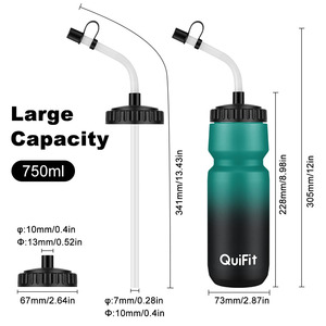 Bouteille d'eau de cyclisme avec paille 25oz <span class=keywords><strong>sans</strong></span> <span class=keywords><strong>BPA</strong></span>, en plastique, pour vélo, avec bec verseur à débit facile, vente en gros fabricant - Product Image 4