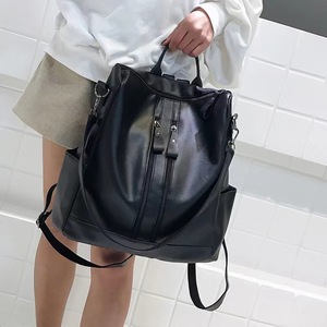 Nouveau <span class=keywords><strong>Sac</strong></span> <span class=keywords><strong>à</strong></span> <span class=keywords><strong>Dos</strong></span> <span class=keywords><strong>Convertible</strong></span> en Cuir PU Souple pour <span class=keywords><strong>Femme</strong></span> avec Doublure en Nylon, <span class=keywords><strong>Sac</strong></span> <span class=keywords><strong>à</strong></span> Main d'École <span class=keywords><strong>à</strong></span> Fermeture Éclair pour Filles - Product Image 2