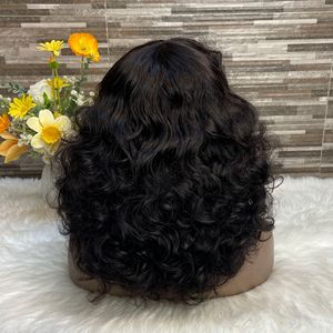 <span class=keywords><strong>Cabello</strong></span> Virgen Chino Suelto y Elástico para Peluca Larga <span class=keywords><strong>con</strong></span> Base de Encaje y Flequillo de Bebé sin Pegamento - Product Image 3