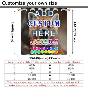 <span class=keywords><strong>Tende</strong></span> su Misura per Finestre di Qualsiasi Dimensione, 1 o 2 Pannelli, <span class=keywords><strong>Tende</strong></span> Personalizzate per Casa, <span class=keywords><strong>Regalo</strong></span> per Soggiorno, Camera <span class=keywords><strong>da</strong></span> Letto, Club 49X49 Pollici - Product Image 4