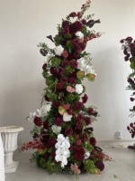 F133 Arche de fleurs d'hortensia en soie personnalisée de haute qualité, boules décoratives, chemin de table, guirlande pour décorations de mariage intérieures/extérieures sur mesure