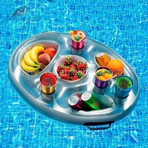 Bandeja lateral inflable para <span class=keywords><strong>bañera</strong></span> de hidromasaje con asas para fiestas en la piscina Comida y bebida Cerveza Vino Bandeja inflable - Product Image 1