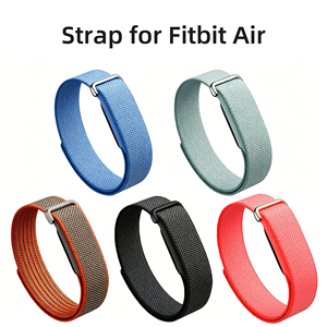 สายนาฬิกาข้อมือไนลอน HMJ สำหรับ <span class=keywords><strong>Google</strong></span> Fitbit Air พร้อมโลโก้พิมพ์ลาย แพ็คเกจแบบกำหนดเอง - Product Image 1