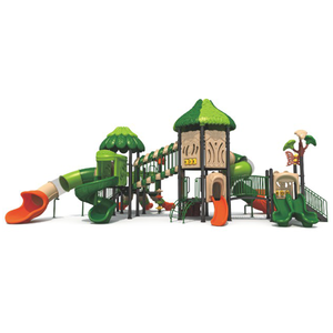 Aire de jeux pour enfants sur mesure, thème jungle tropicale, multi-tours, <span class=keywords><strong>avec</strong></span> tunnel tubulaire et plusieurs toboggans, pour l'extérieur - Product Image 1