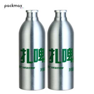 Botellas de aluminio de 1 litro para cerveza, botellas de aluminio personalizadas para cerveza artesanal, latas de aluminio de 1000 ml sin tapas para rellenar. - Product Image 4