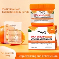 Gommage corporel exfoliant TWG RTS à la vitamine C et au niacinamide, éclaircissant, hydratant, éliminant les peaux mortes, parfum longue durée