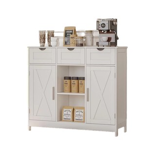 Modern minimalist solid wood tableware storage cabinet, large capacity <b>kitchen</b> wall-mounted cabinet, household integrated - Product Image 5