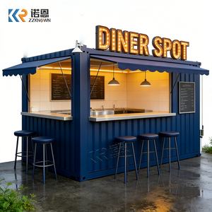 ร้านอาหารคอนเทนเนอร์สำเร็จรูป โครงสร้างอาคารรับประทานอาหารแบบโมดูลาร์ อาคารบริการอาหารสำเร็จรูป สำหรับธุรกิจขายอาหารริมทาง - Product Image 3