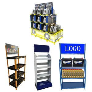 Car motor oil/lubricanting oil/paint oil display stand with reasonable price in retail store display units for oil