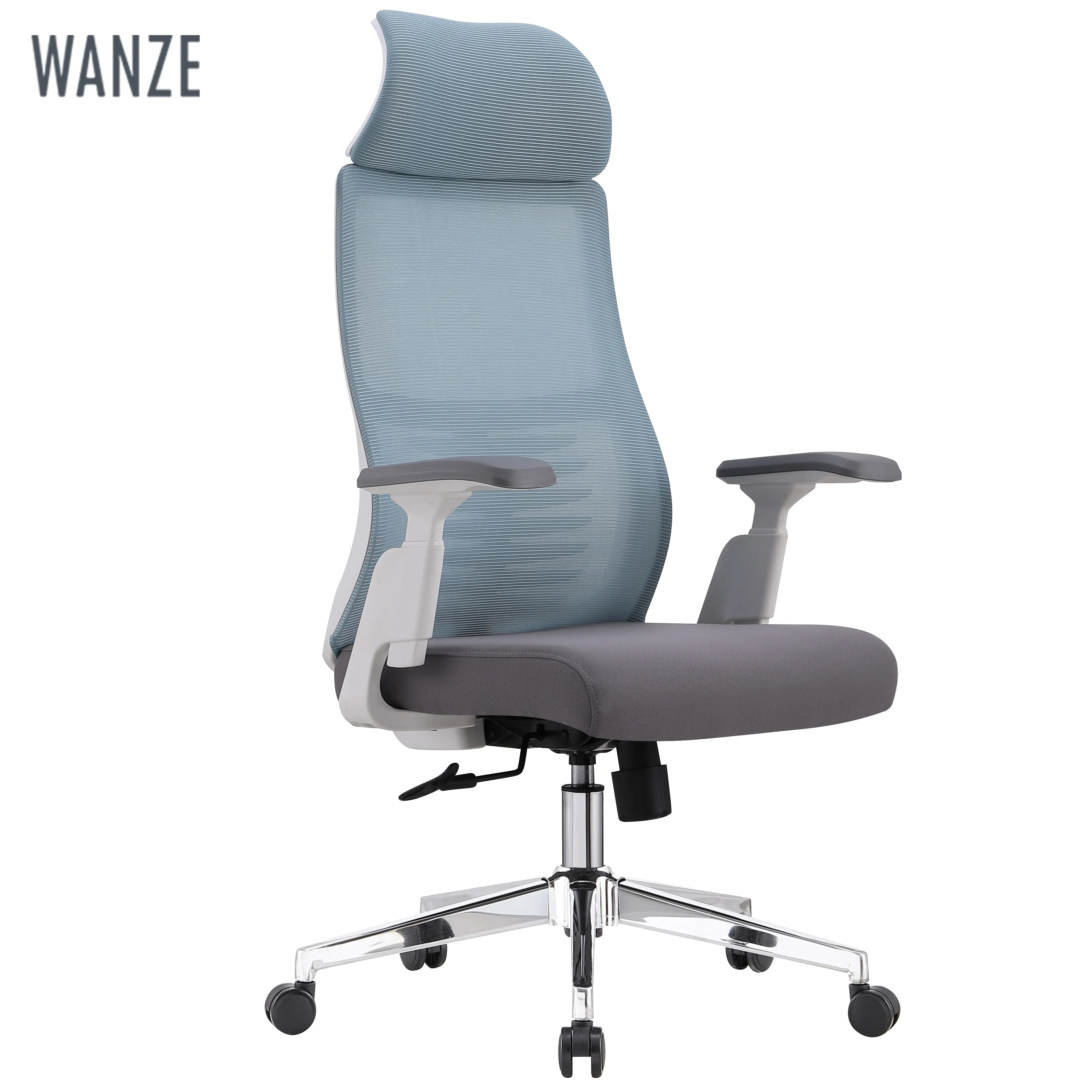 Home Office Luxury Work Chair Foreign Trade Wholesale Headrest Ergonomic Swivel Leisure Fabric Stainless Steel Modern 2 Years WZ