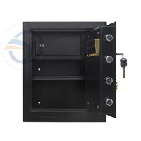 Coffre-fort silencieux Weichi en acier pour bureau à domicile, avec serrure à clé, code électronique et multiples clés, pour table de chevet ou fixation murale