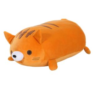 Cuscino Morbido a Forma di Gatto Realizzato in Fabbrica, Cuscino Arancione a Forma di Gatto, Cuscini Morbidi con Design Cartoon, Cuscino in Peluche a Forma di Gatto - Product Image 1