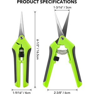 DIY Grade <b>Plastic</b> Handles Anti-Slip Grip Straight <b>Edge</b> Pruning Shears Hand-held Fruit Picking Scissors for Tree Care - Product Image 2