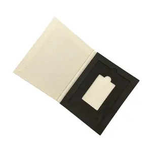 Logo personnalisé deux fentes vip cartes de crédit coffrets cadeaux adhésion double porte-carte boîte d'emballage