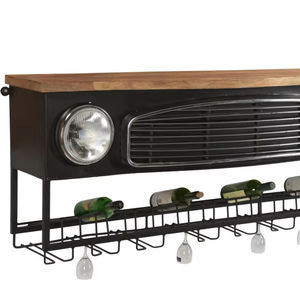 Colección Clásica de Bares: Barra de Pared Iron/WD Ambassador en Negro/Mango Ar, Acabado en Metal/Madera de Mango, Precio al por Mayor - Product Image 5