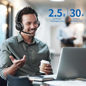 Auriculares Inalámbricos para Negocios awatrue EH11 2.4G - Micrófono con Cancelación de Ruido IA y Recordatorio de Llamadas - Product Image 3