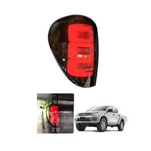 Luz Trasera Para Mitsubishi Triton L200 2015-2018 - Lado Izquierdo, Carcasa Negra Ahumada, Sin Bombillas - Material ABS Resistente Al Agua Y Golpes