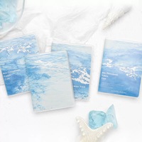 Carnet A7 Blue Tide Gel avec pages quadrillées, mini carnet portable léger et frais pour étudiants, vente en gros