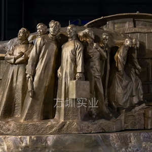 Escultura de Resina del Ejército Rojo, Figura Antigua con Acabado Envejecido, Hecha a Mano, para Montar en el Suelo Exterior, Diseño Tradicional - Product Image 3