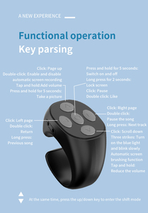 Control Remoto con Forma de Anillo 5.3 para Selfies y Pasar Páginas, Tipo-C, Batería <span class=keywords><strong>AAA</strong></span>, Código de Aprendizaje, 4 Botones para Teléfonos Móviles - Product Image 5