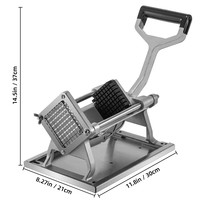 3/8 "cuisine commerciale trancheuse manuelle de qualité alimentaire coupe-frites frites coupe-plante en acier inoxydable trancheuse