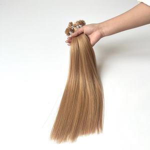 Ekstensi Rambut Keratin Virgin Eropa Lembut Pre-Bonded Super Double Drawn Machine Double Weft Remi Nail U Tip 100% Rambut Asli Manusia - Product Image 3