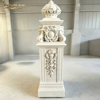 Revestimiento de Piedra Moderno, Personalizado, Duradero e Impermeable, Piedra Caliza Pulida y Tallada, Proyecto de Fachada de Villa de Lujo, Decoración de Paredes Exteriores