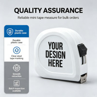 Ruban à mesurer miniature personnalisé avec logo, ruban à mesurer rétractable en acier personnalisé pour cadeau promotionnel d'entreprise