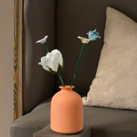 Vase en céramique de ferme moderne ensemble de 3 pièces neutre de petite taille pour table salon étagères bibliothèque décoration d'entrée