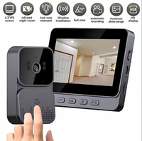 Videoportero Inteligente con Pantalla LCD TFT de 4.3 Pulgadas, Inalámbrico de 2.4G, Gran Angular de 110 Grados, Visión Nocturna, Intercomunicador de Video Bidireccional