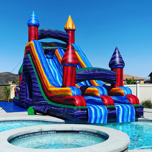 Regalo de cumpleanos Para ninos Para ninos piscina hinchable tobogan de Agua de Patio trasero tobogan de Agua - Product Image 5