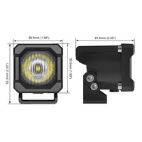 Nouveau projecteur LED blanc 2 pouces 20W 7000K pour tout-terrain 12-24V, feux de travail LED pour voiture